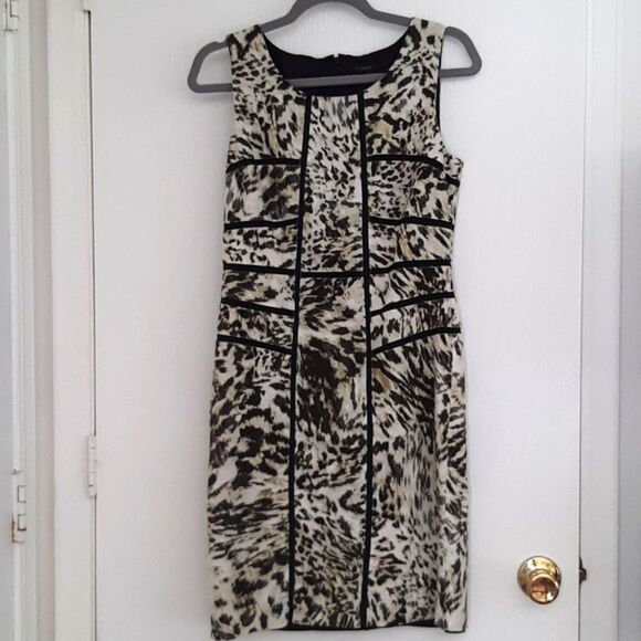 Ann Taylor Sheath Dress Career Animal Print size 4 - Picture 1 of 10
